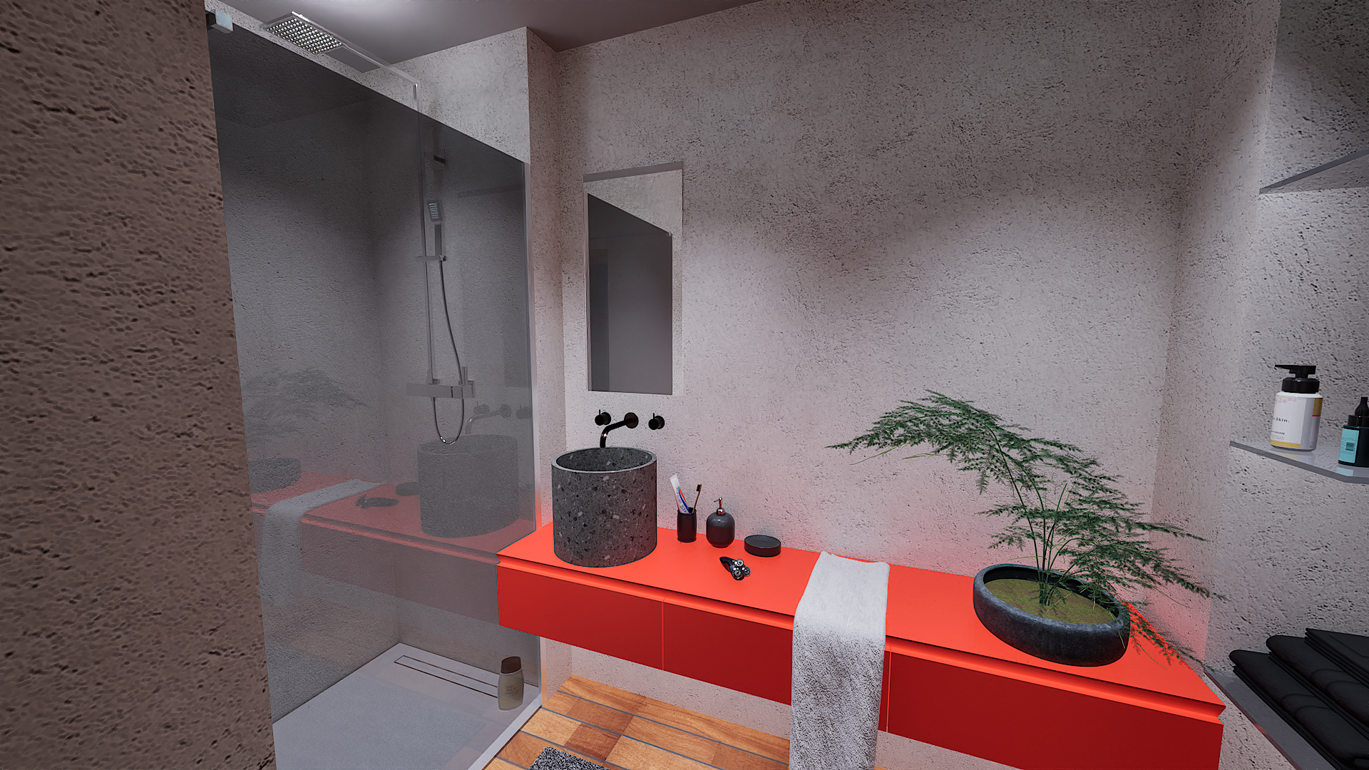 Rendu 3D d'un aménagement de chambre